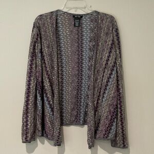 NWT NIC+ZOE Multi-colored Lightweight Knit Sweater